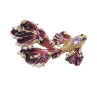 Broche longue queue inspirée de la mer avec strass étincelants pour un usage quotidien unique et beauté Broche poisson exquise, One Size, Comme décrit