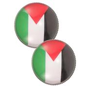Broche Lot de 2 en Alliage de Zinc Drapeau Palestine | Épinglette Décorative au Design Unique, Accessoire Stylé pour Veste, Chapeau ou Chemise