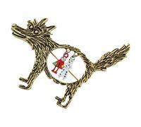 Broche loup - Broche cool - Clip de revers | Badge animal bijoux pour veste, robe, chemise, écharpe, costume de fête, accessoire de mode élégant, tenue de vacances, décoration pour femme, homme