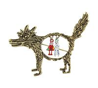 Broche loup, broche loup | Broche animal esthétique avec broche de loup cool - Broche de Noël élégante pour chemise, clip pour femme, décoration pour filles, Nouvel An