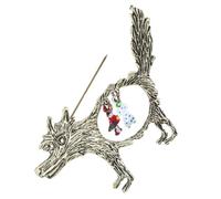 Broche Loup Rétro Conte de Fées en Alliage, Bijou Fantaisie