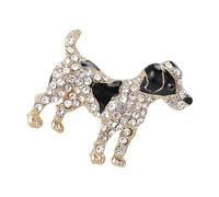 Broche ludique et scintillante chien Belle épingle Animal Élégant Fête Badge Texture Alliage Pour robe de fête et présentation Broche créative Mignon Chien strass, taille unique, comme décrit