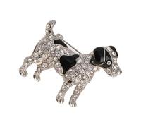 Broche ludique et scintillante chien Belle épingle Animal Élégant Fête Badge Texture Alliage Pour robe de fête et présentation Broche créative Mignon Chien strass, taille unique, Comme décrit