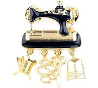 Broche Machine À Coudre En Émail, Broche Suspendue En D'or, Ciseaux De Groupe, Demi-femme, Jolie Broche, Bijoux Cadeau