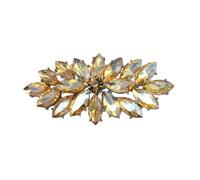 Broche Marquise en strass pour femme et fille Unisexe Plaqué argent Tendance Cristal Autrichien Grand bouquet Broche de revers Art Déco Accessoires de robe élégante Mariage Noël Festival Bijoux Cadeau