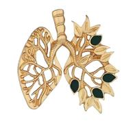 Broche médicale créative avec motif dent et poumon pour revers, Normale, Métal non précieux