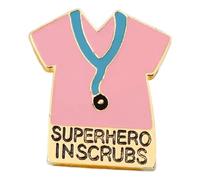 Broche médicale : stéthoscope, cœur, cerveau, poumons, sang, seringue, badge ambulance, Klein, Métal non précieux