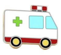 Broche médicale : stéthoscope, cœur, cerveau, poumons, sang, seringue, badge ambulance, Klein, Métal non précieux