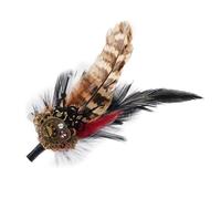 Broche médiévale - Bouquet de plumes gothiques 30 g | Bijoux en épingle à cheveux décorative | Épinglette vintage pour costumes, robes, chapeaux, petits accessoires de costume rétro, cadeau de couple