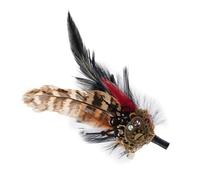 Broche Médiévale | Épingle à Chapeau 2-en-1 Design à Plumes Décoratives | Barrette Gothique pour Occasions Spéciales | Soirée Dansante Mariage Fêtes Costume Théâtre Femmes