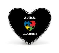 Broche mignonne en forme de cœur pour la sensibilisation à l'autisme, badge/épingle à revers, bijou/décoration pour vêtements, chapeaux et sacs.