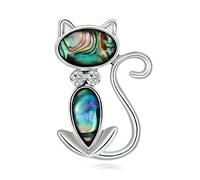 Broche mignonne européenne et américaine polyvalente - Petit chat - Pour femme - Pour un rendez-vous quotidien, une fête, un bureau