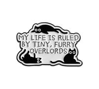 Broche minimaliste chat noir dans une boîte - Jolie broche en alliage émaillé pour vestes, sacs, 1 pièce, QHXZ3808, Métal, Agate