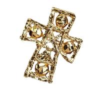 Broche Minimaliste En Forme De Cœur En Cuivre Plaqué or Avec Un Design Complexe Pour Les Tenues Quotidiennes Pour Ses Croix Bijoux En Forme De Cœur