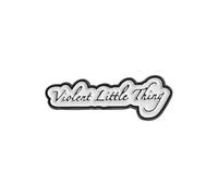 Broche minimaliste en forme de lettre noire et blanche - Jolie broche en alliage émaillé, badge de dessin animé unisexe, 1 pièce, QHXZ3770, Métal, Agate