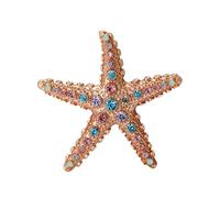 Broche minimaliste tendance en forme d'étoile de mer pour femme, bijoux inspirés des animaux, pour les fêtes de plage, accessoires quotidiens, broches élégantes pour femmes, taille unique, Comme