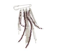 Broche moderne à franges avec strass - Décoration unique - Accessoires sophistiqués pour manteau et jeans - Broche formelle et décontractée