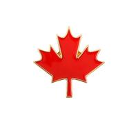 Broche moderne avec drapeau canadien - Épinglettes avec drapeau national canadien - Souvenir pour chapeau, sac, cadeau de voyage, 3x3cm, Zinc