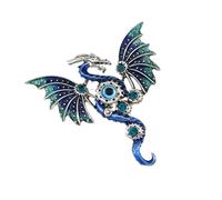 Broche moderne en forme de dragon galvanisé unisexe en métal léger pour un usage quotidien Broche dragon élégante Cadeau, taille unique, Comme décrit