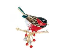 Broche moineau cloutée en strass tendance en alliage robuste portable pour tous les jours et les fêtes, tenue décontractée, broche élégante pour fête, One Size, Comme décrit