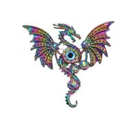 Broche motif dragon complexe, bijou en alliage durable, personnalisable pour les anniversaires et les occasions spéciales, cadeau élégant, Einheitsgröße, comme décrit