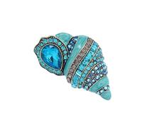 Broche multi-usages amusante en forme de conque en strass - Design élégant - Accessoire de mode portable pour les artistes et les tenues quotidiennes