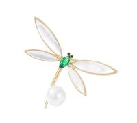Broche multifonction amusante et sophistiquée en forme de libellules - Design élégant - Accessoire de mode portable pour les artistes - Tenue quotidienne - Épingles en strass, taille unique, Comme