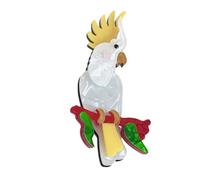 Broche multifonction amusante et sophistiquée en forme de perroquet - Design élégant - Accessoire de mode portable pour les artistes - Pour tenue quotidienne, taille unique, Comme décrit