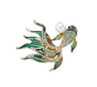 Broche multifonction amusante et sophistiquée pour pêche en or, design élégant, accessoire de mode portable pour les artistes, tenues quotidiennes, accessoire élégant pour femme, taille unique, Comme
