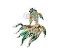 Broche multifonction amusante et sophistiquée pour pêche en or, design élégant, accessoire de mode portable pour les artistes, tenues quotidiennes, accessoire élégant pour femme, taille unique, Comme