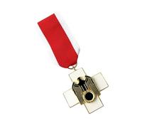 Broche multifonction en forme de croix blanche pour jeux de rôle sur scène, tenues historiques et accessoires de fête à thème, accessoire de costume de cosplay
