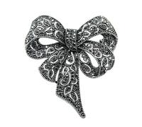 Broche multifonctionnelle en alliage en forme de nœud en strass - Accessoire élégant pour robe, chapeau, écharpe, nœud, taille unique, Comme décrit