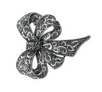 Broche multifonctionnelle en alliage en forme de nœud en strass pour robe, chapeau, écharpe, accessoire pour voyages d'affaires, événements formels, broche en strass, taille unique, Comme décrit