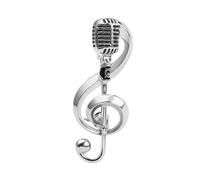 Broche Musicale Micro Argenté en Alliage, Bijou Classique Femme | Note de Musique Rétro, Épingle Décorative pour Soirée et Remise de Diplôme, Facile à Porter