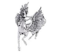 Broche mythique en forme de cheval volant fabriquée à partir d'alliage plaqué, idéale pour ajouter du charme à votre tenue et comme cadeau broche polyvalente, taille unique, Comme décrit