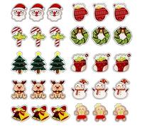 Broche Noel,30 Pcs YouXiaor Broche Père Noël Badge Épingles de Noël pour Thème père Noël Broches pour Cadeau de Décoration de Noël Ornements