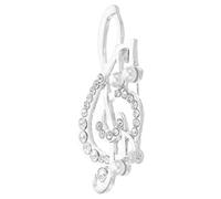 Broche Note de Musique en Alliage Argenté, Style Perle Créatif | Épingle Décorative 11g, Forme e Sol, pour Cardigans et Robes, Idée Présent Anniversaire