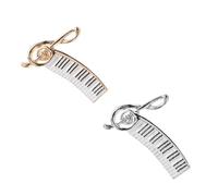 Broche Note de Piano Créative 2 Pièces en Alliage, Bijou Élégant