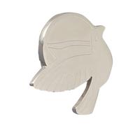 Broche Oiseau la Paix en Acier Inoxydable Blanc pour Femmes | Bijou Décoratif Léger, Style Unique, Accessoire de Vêtement, Idée Présent, Épingle Métallique Élégante