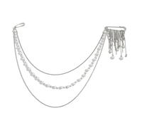 Broche ornée de perles avec glands de chaîne mobiles ajoute de l ' élégance à toute garde-robe, épingle à frange élégante essentielle, bijoux épingle à revers tendance