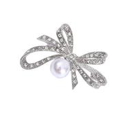 Broche Ovale Élégante En Forme De Cœur Avec Nœud Papillon Avec Accents Épingle Corsafe Bijoux Pour Mariages Fêtes Tenue Soirée Épingle Corsage Étincelante Fête Soirée