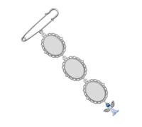 Broche ovale pour bouquet de mariage - Cadeau commémoratif pour mère de mariée et marié, taille unique, Comme décrit