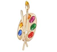 Broche palette de peinture artistique - Accessoire de revers en émail avec couleurs vives | Bijoux fantaisie en de zinc pour pulls, écharpes, manteaux et vestes pour les amateurs de peinture