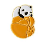 Broche Panda Rouge Cartoon - Animal Mignon Badge Pin pour Sac à Dos, QHXZ4078, Métal, Agate