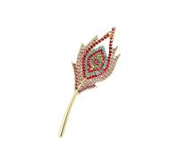 Broche paon à fermoir sécurisé - Accessoire de vêtement - Beau badge plumage - Texture en alliage - Convient pour une tenue polyvalente - Accessoire élégant pour paons, taille unique, Comme décrit