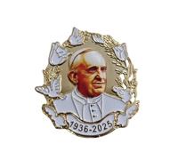 Broche Pape François 1936 2025 Décorations Cadeaux Souvenirs 1936 2025, standard, Métal