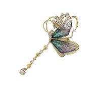 Broche papillon à pampilles embellissement contemporain gouttes d'eau Silhouettes en alliage Artisanat pour des tenues élégantes Broche élégante en alliage, One Size, Comme décrit