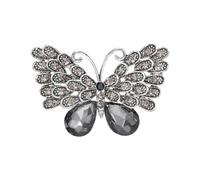 Broche papillon à strass scintillants à la mode pour vêtements accessoire décontracté décoration pour dames rétro papillon mode badge, taille unique, Comme décrit