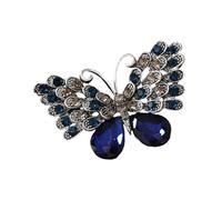 Broche papillon à strass scintillants à la mode pour vêtements accessoire décontracté décoration pour dames rétro papillon mode badge, taille unique, Comme décrit