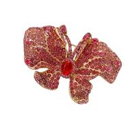 Broche papillon accentuée de cristaux étincelants fabriquée à partir d ' un badge en alliage robuste, cadeaux idéaux pour les Occasions spéciales luxueuses